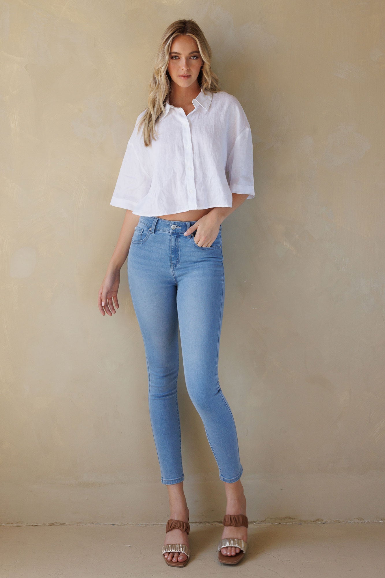 High Rise Classic Skinny Jeans-4