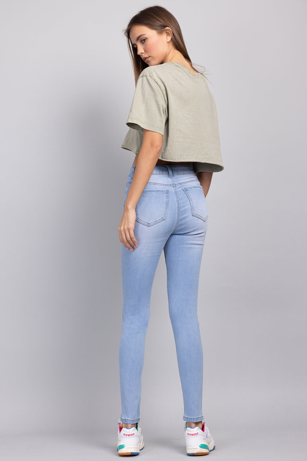 High Rise Classic Ankle Skinny Jeans-4