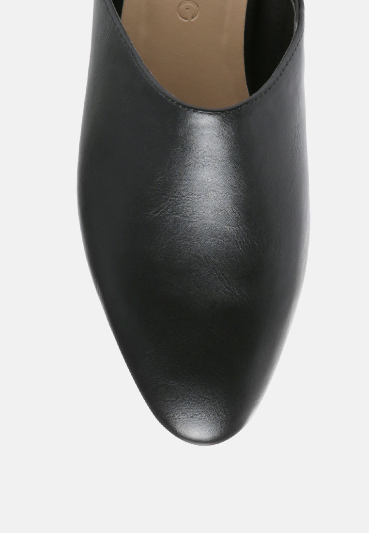 Daelia Solid Low Heel Mules-4