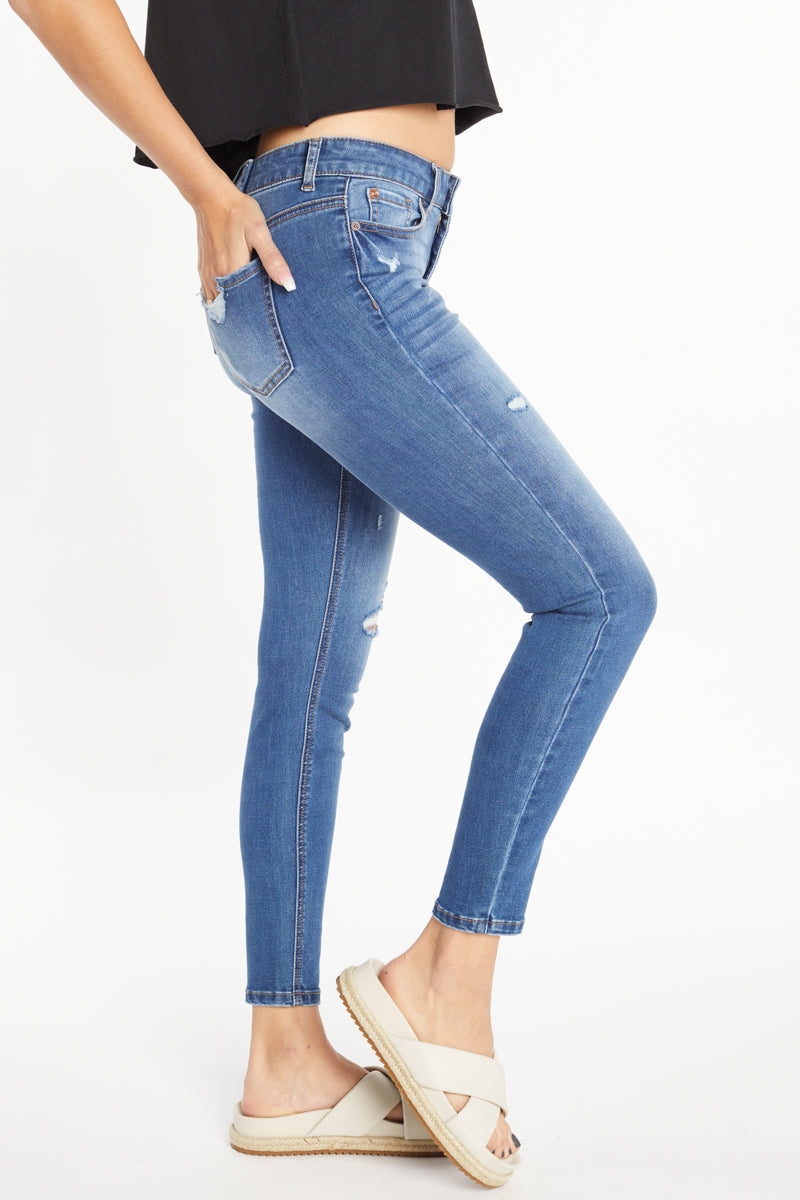 High Rise 5 Pocket Skinny Jeans-4