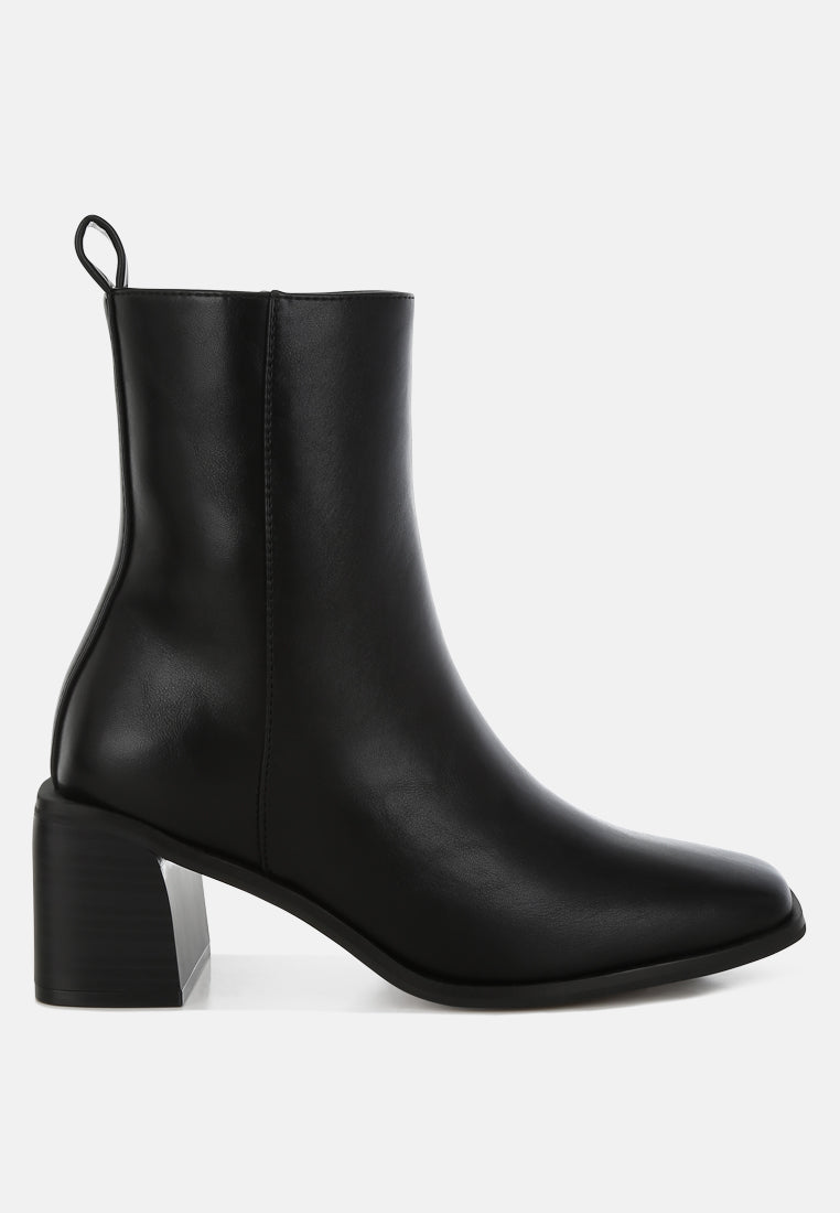 Muskox Square Toe Faux Leather Boots-5