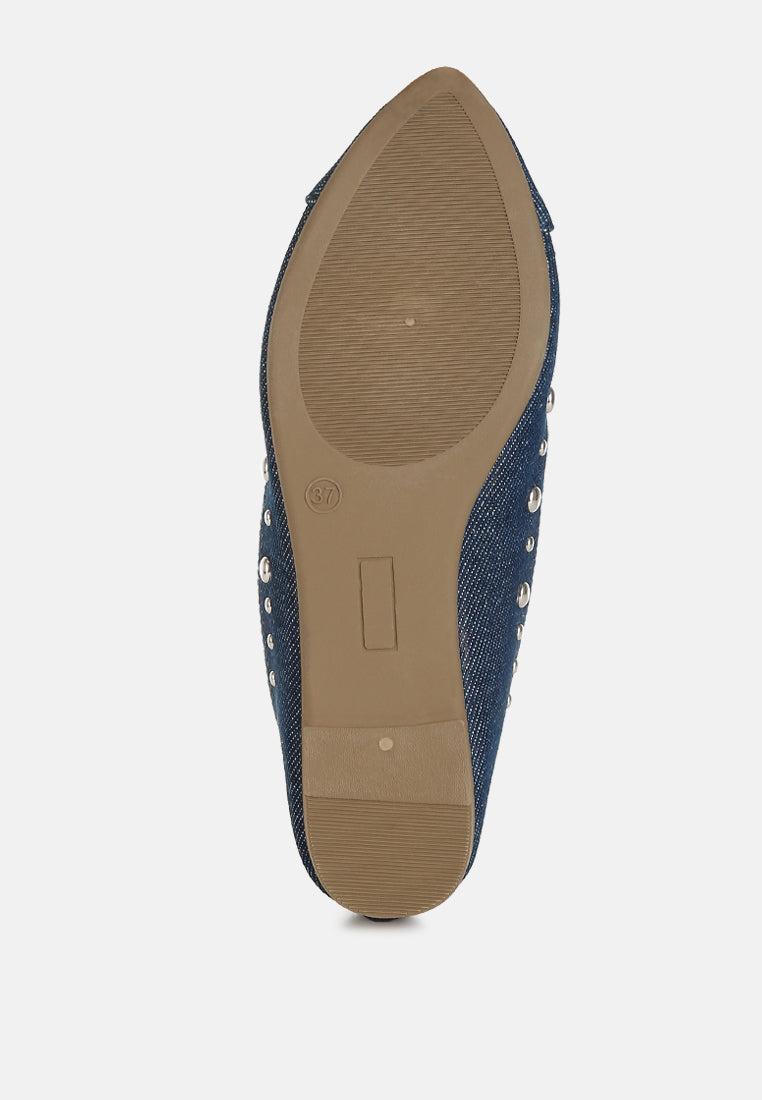 Olesia Stud Emebllished Ballet Flats-4