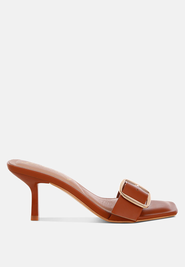 Acacia Buckle Strap Slip On Sandals-5