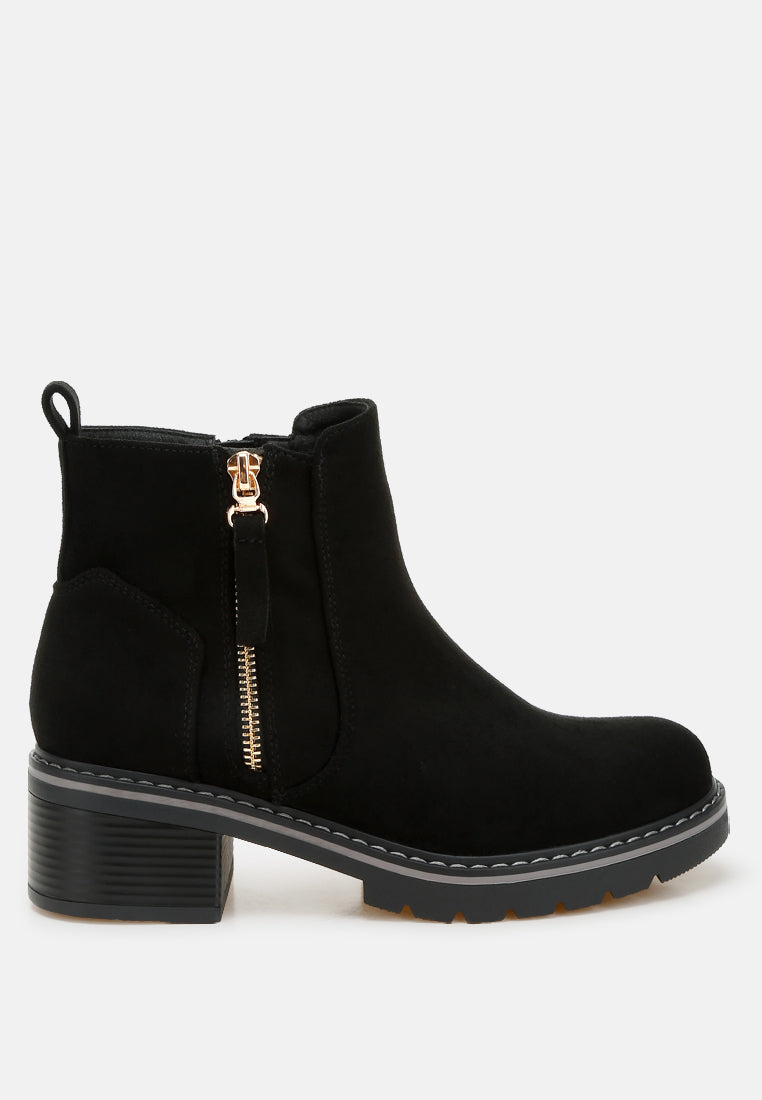 Tigris Microfiber Zipper Boots-5
