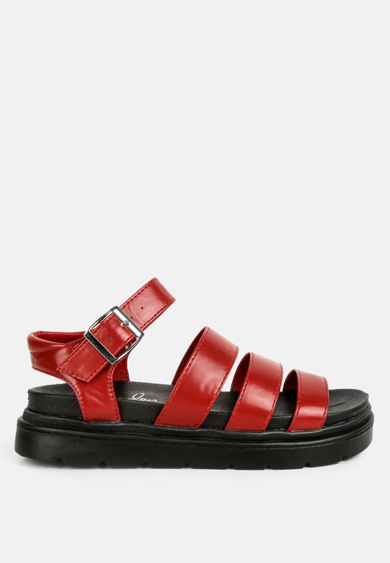 Belcher Faux Leather Gladiator Sandals-7