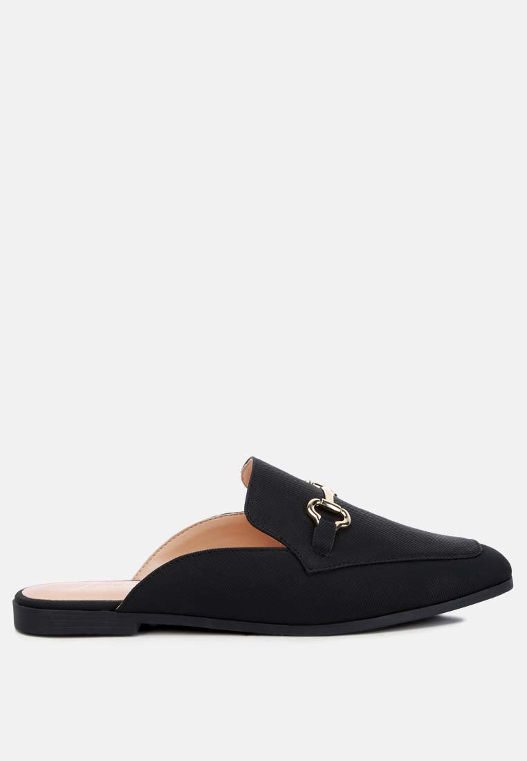Briar Horsebit Embellishment Slip On Mules-5