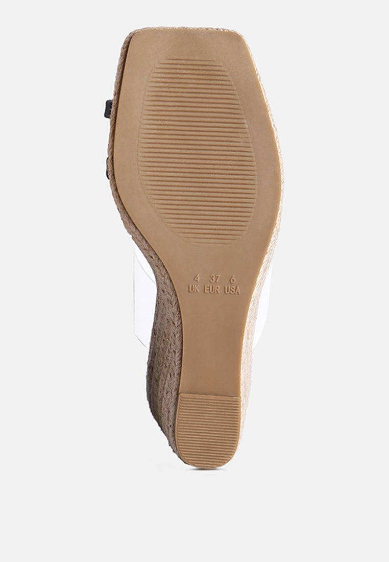 Clear Path Toe Ring Espadrilles Wedge Sandals-4