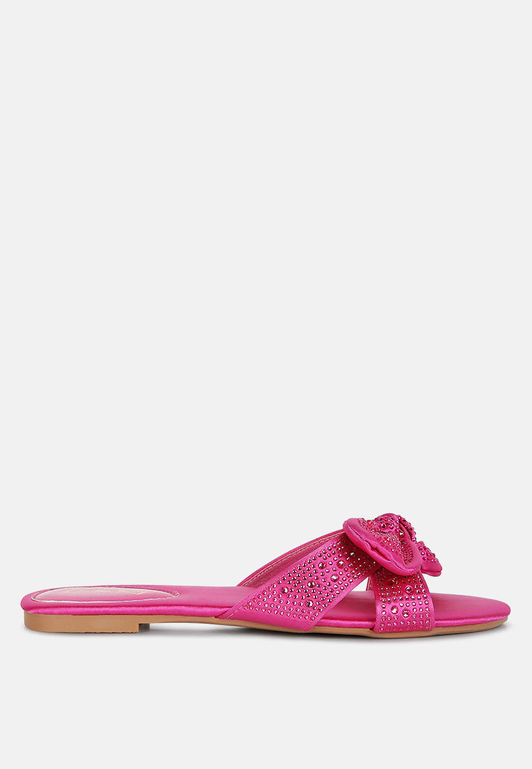 Fleurette Bow Flat Sandals-5