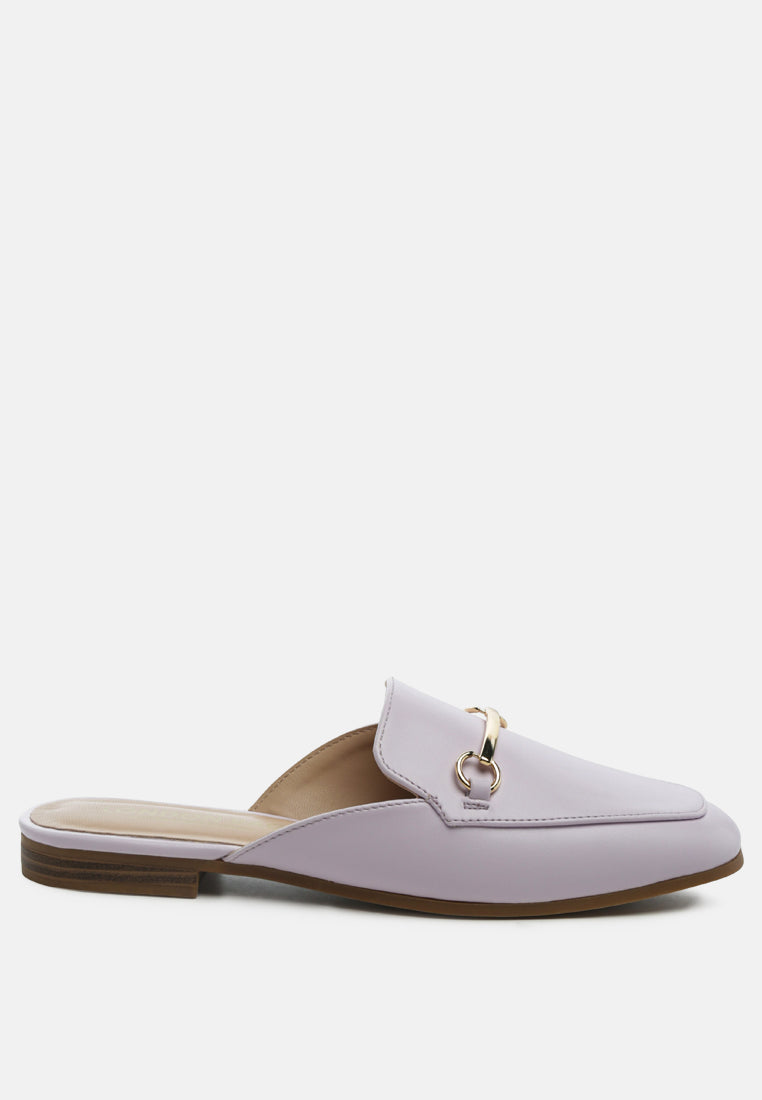 Vasiliki Faux Leather Flat Mules-5
