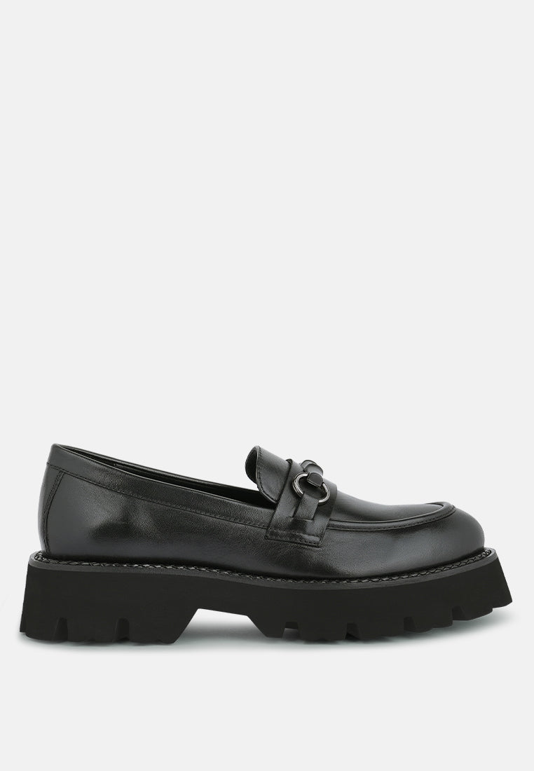 Cheviot Chunky Leather Loafers-5