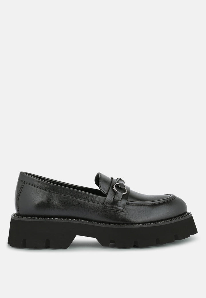 Cheviot Chunky Leather Loafers-5
