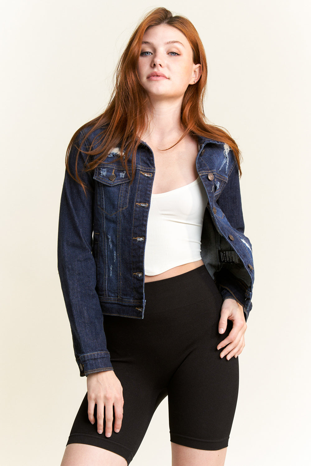 Destructed Regular Fit Denim Jacket-1