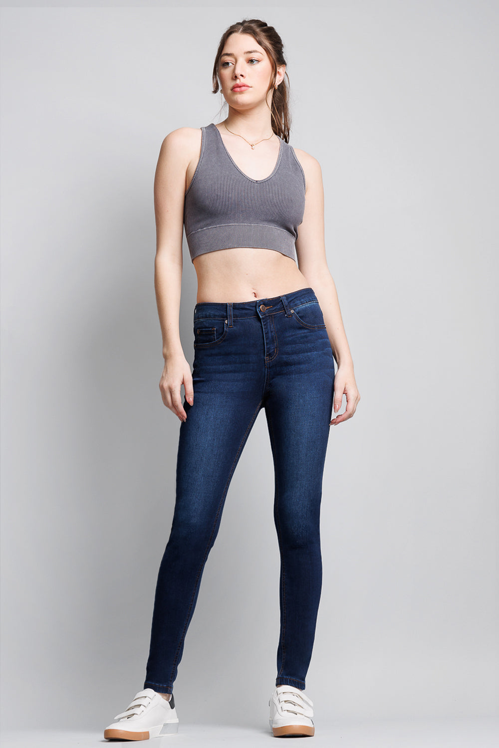 High Rise Classic Ankle Skinny Jeans-2