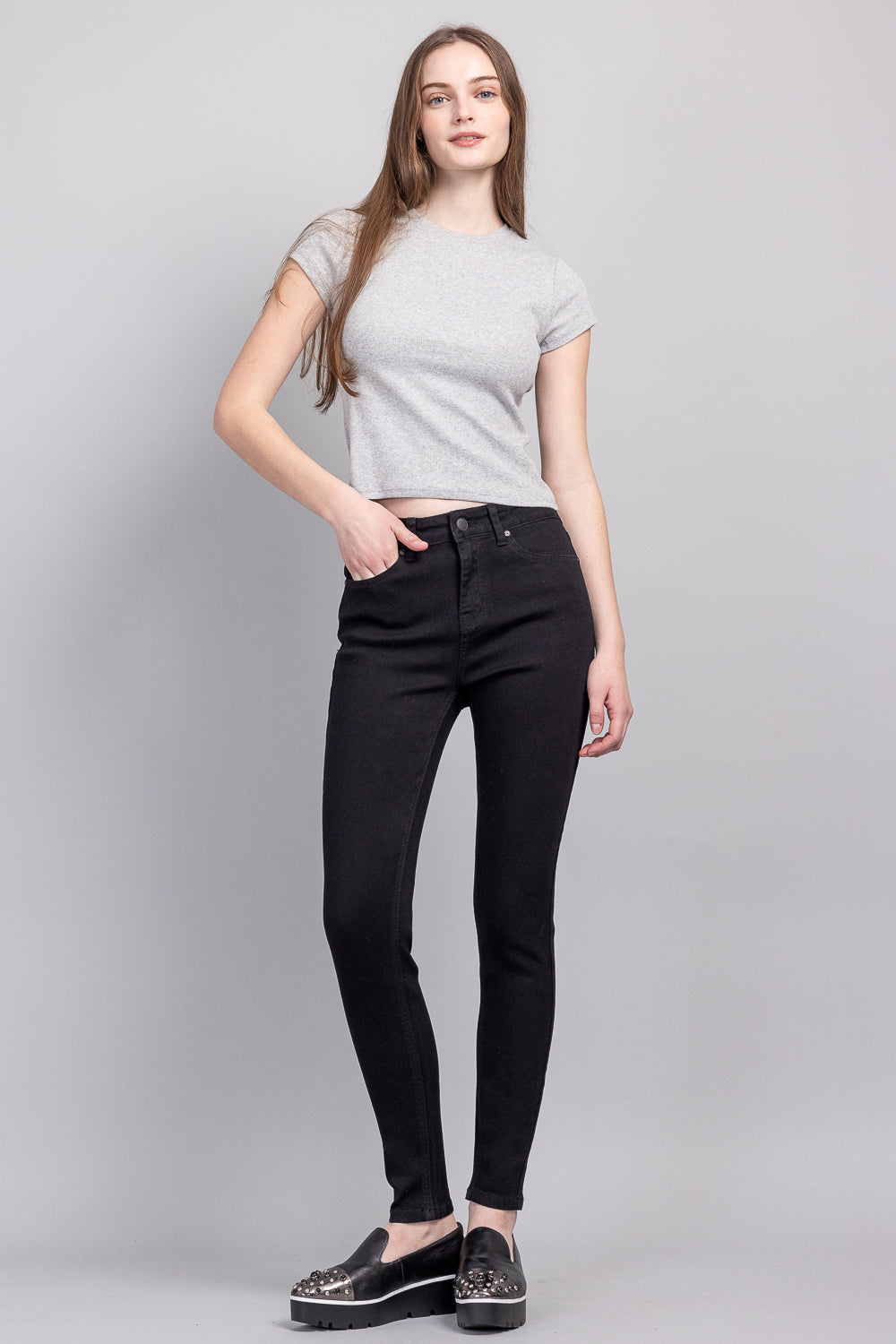 High Rise Classic Ankle Skinny Jeans-3