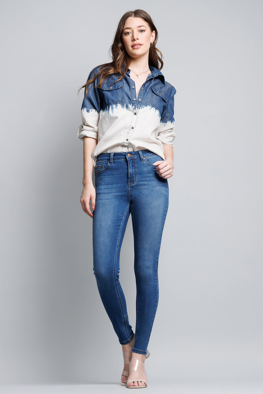 High Rise Classic Ankle Skinny Jeans-0