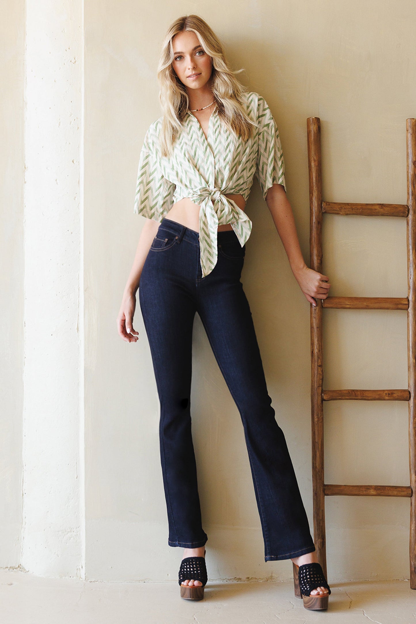 High Rise Classic Bootcut Jeans-1