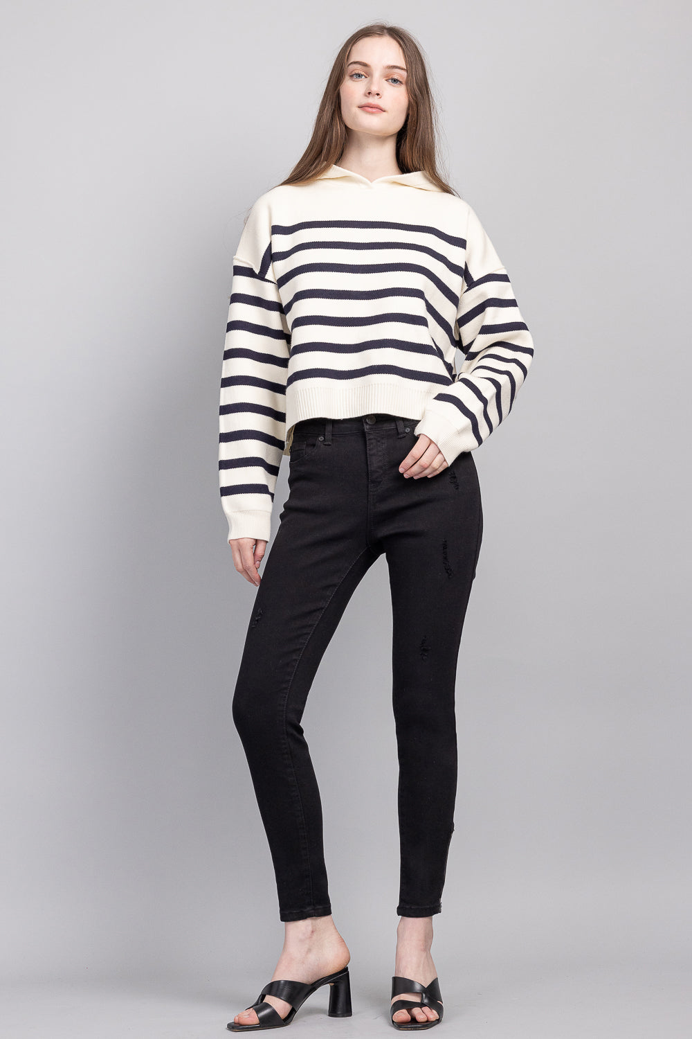 Mid Rise Ankle Skinny Jeans-2