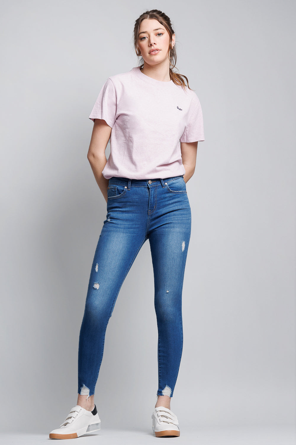 High Rise Ankle Skinny Jeans-2