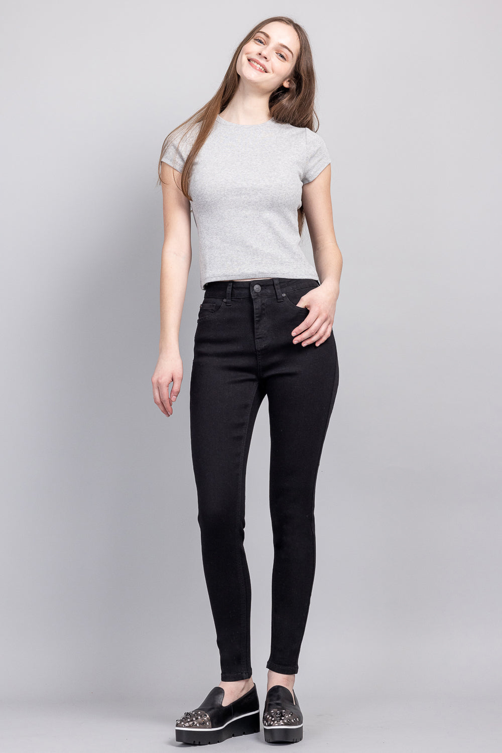 High Rise Classic Ankle Skinny Jeans-2