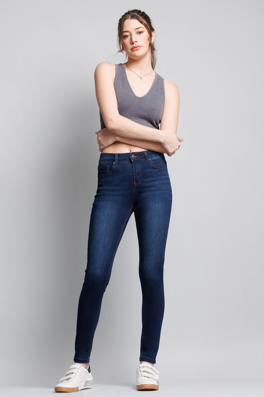 High Rise Classic Ankle Skinny Jeans-3
