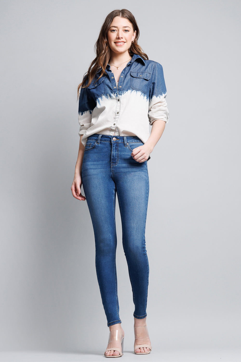 High Rise Classic Ankle Skinny Jeans-3