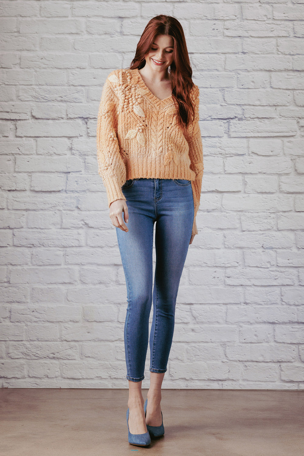 Mid Rise Push Up Ankle Skinny Jeans-0