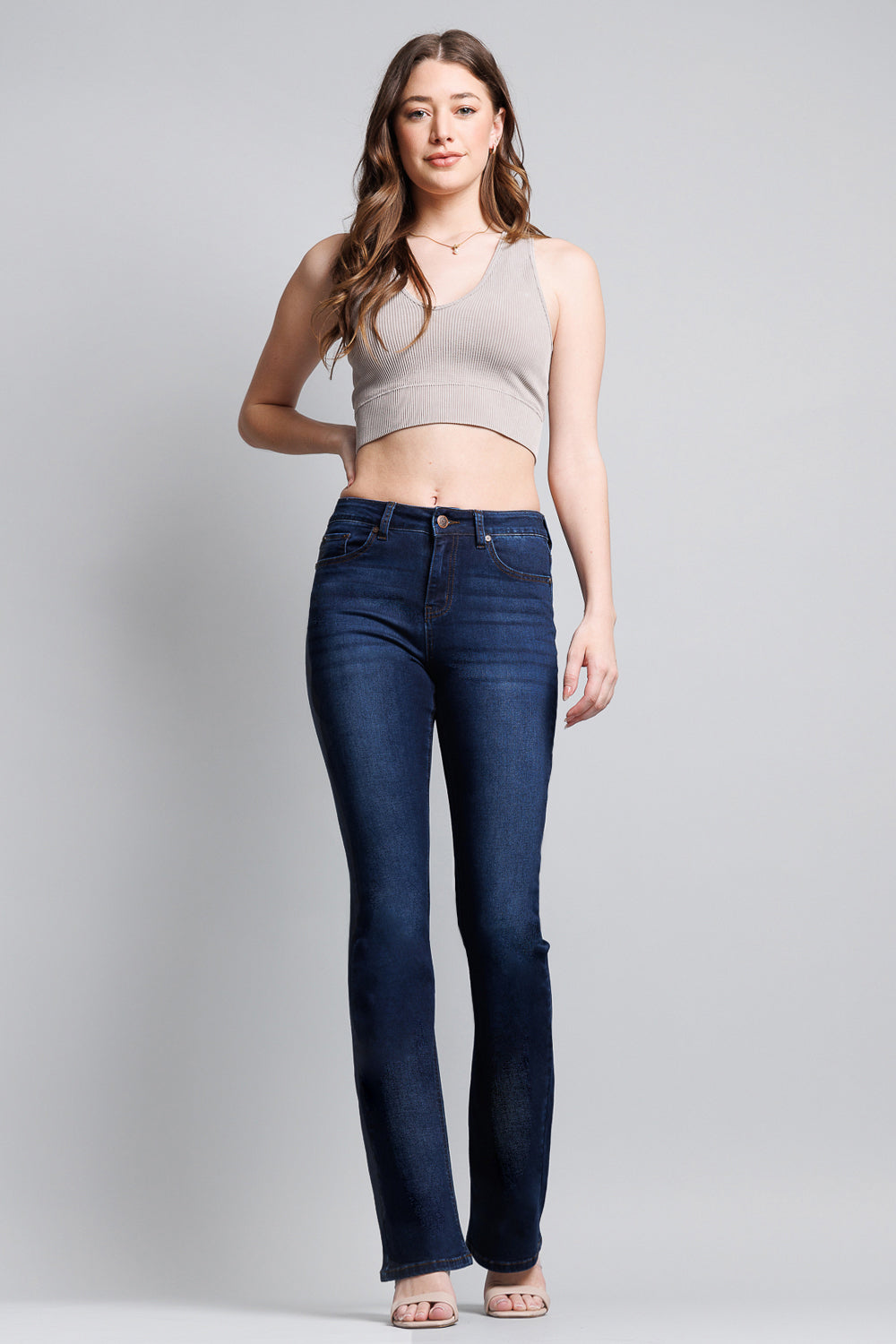 High Rise 5-Pocket Bootcut Jeans-4