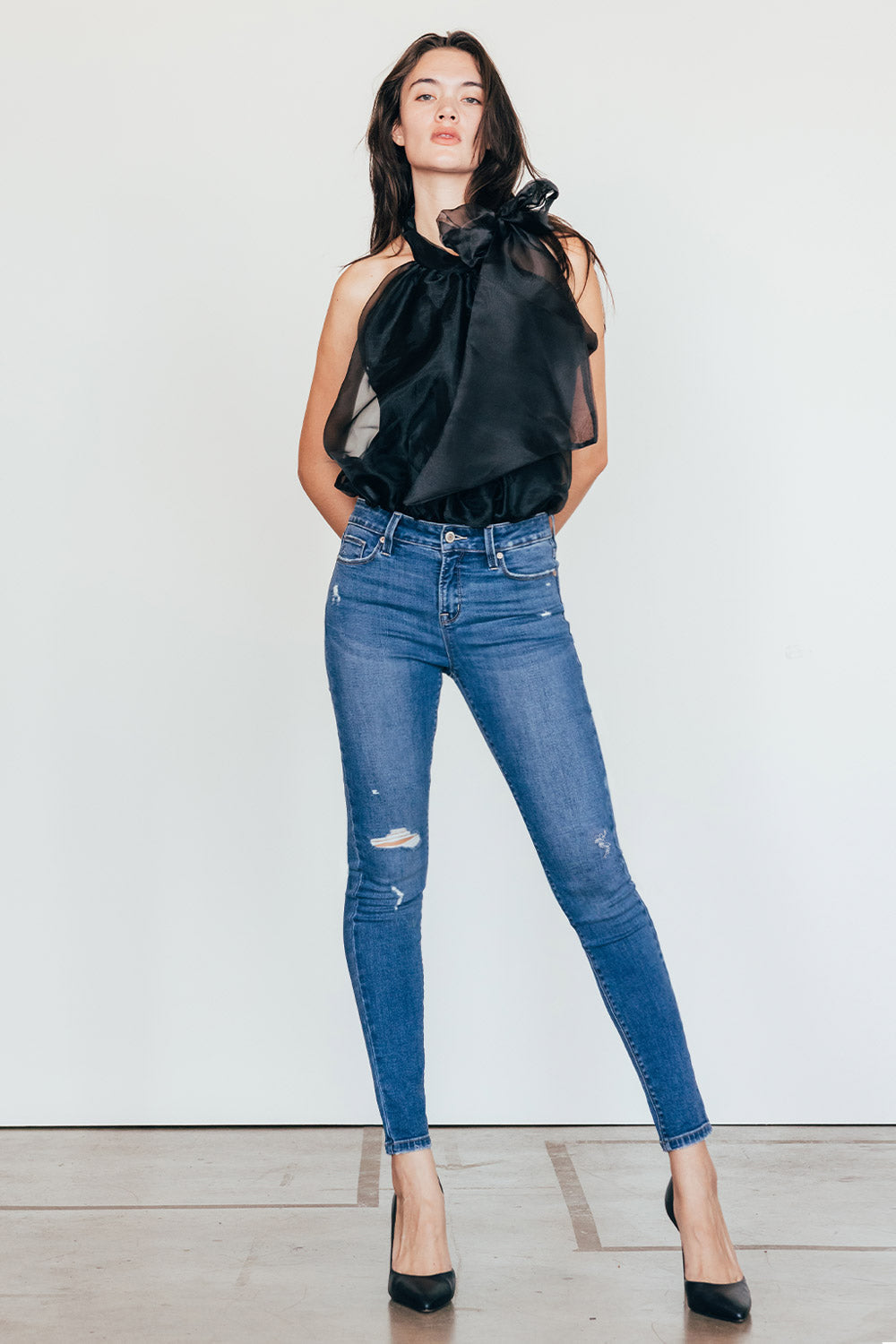 Destructed Ankle Skinny Jeans-2