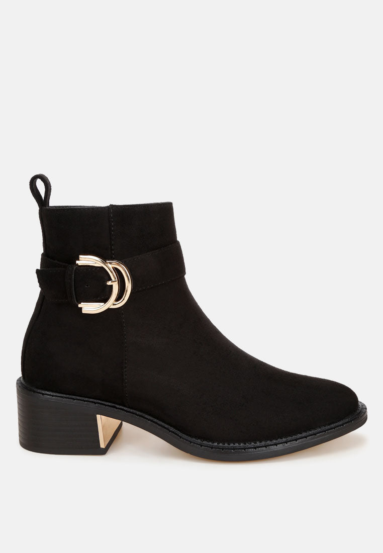Winifred Harness Detail Block Heel Boots-6