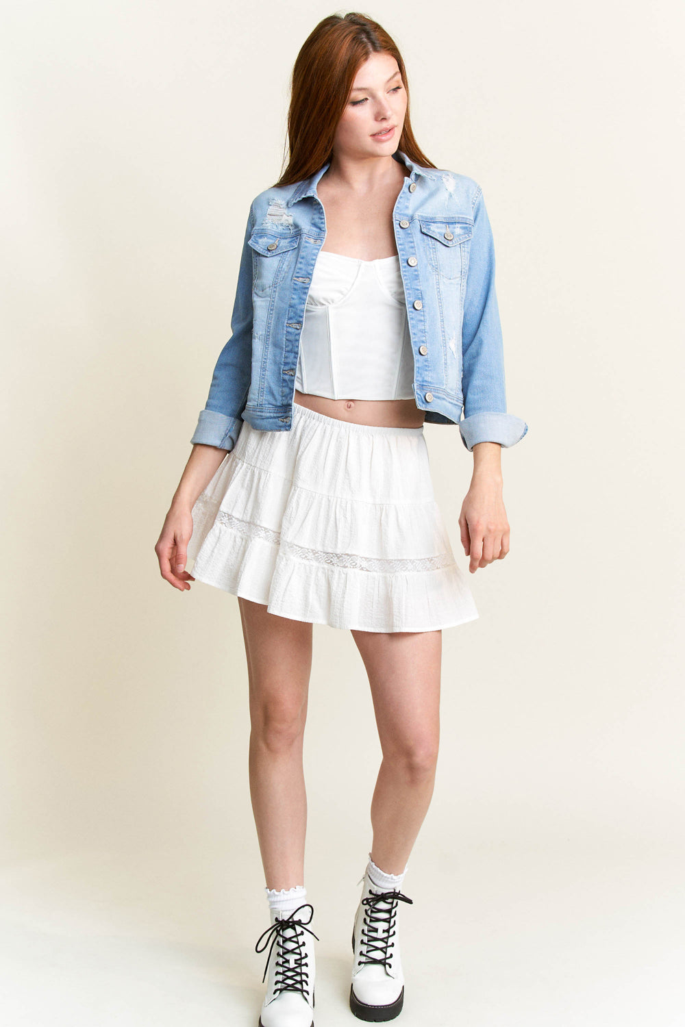 Classic Destructed Denim Jacket-3