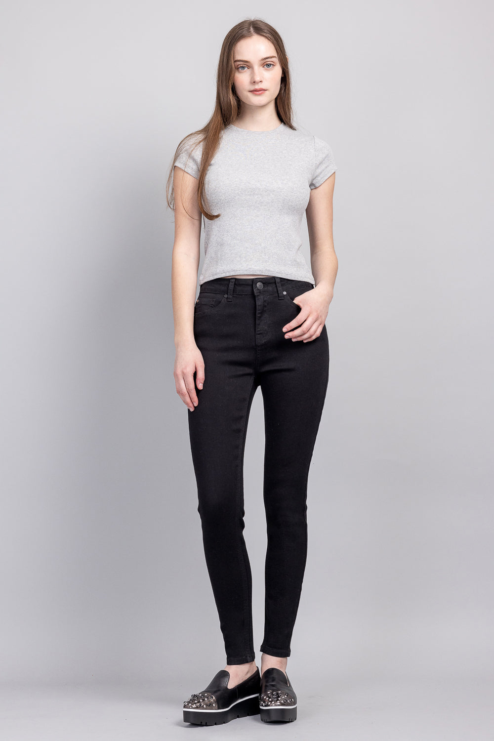 High Rise Classic Ankle Skinny Jeans-0