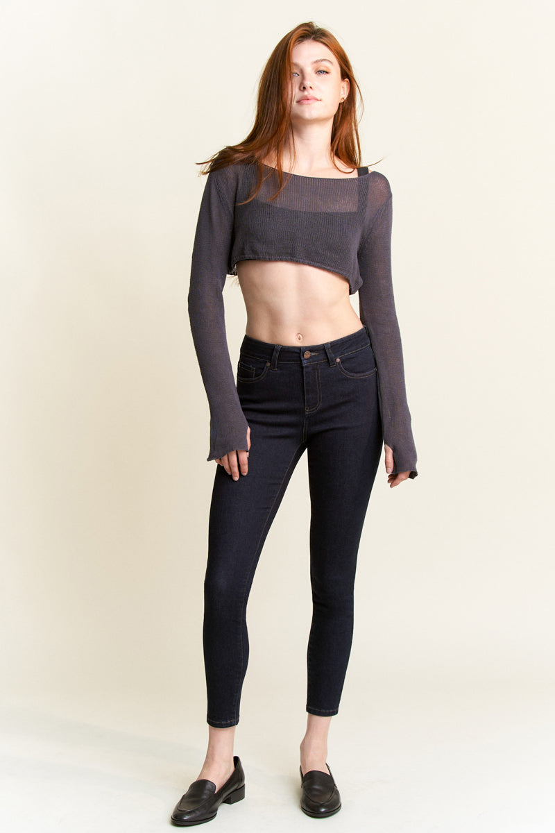 High Rise Classic Ankle Skinny Jeans-0