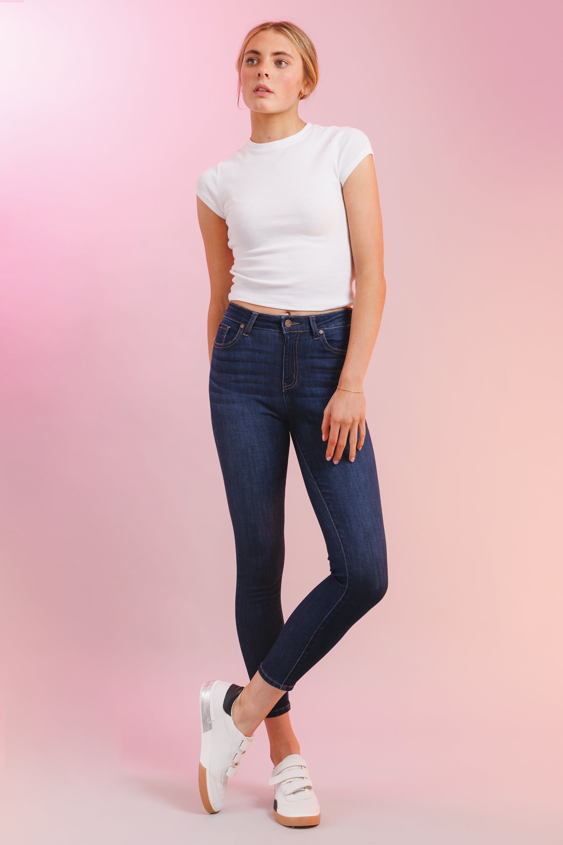 Classic High Waist Skinny Jeans-0