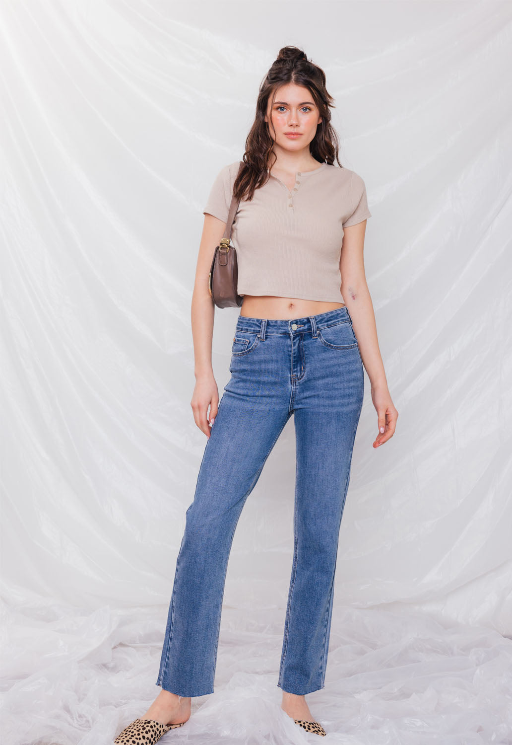 High Rise Straight Jeans-3