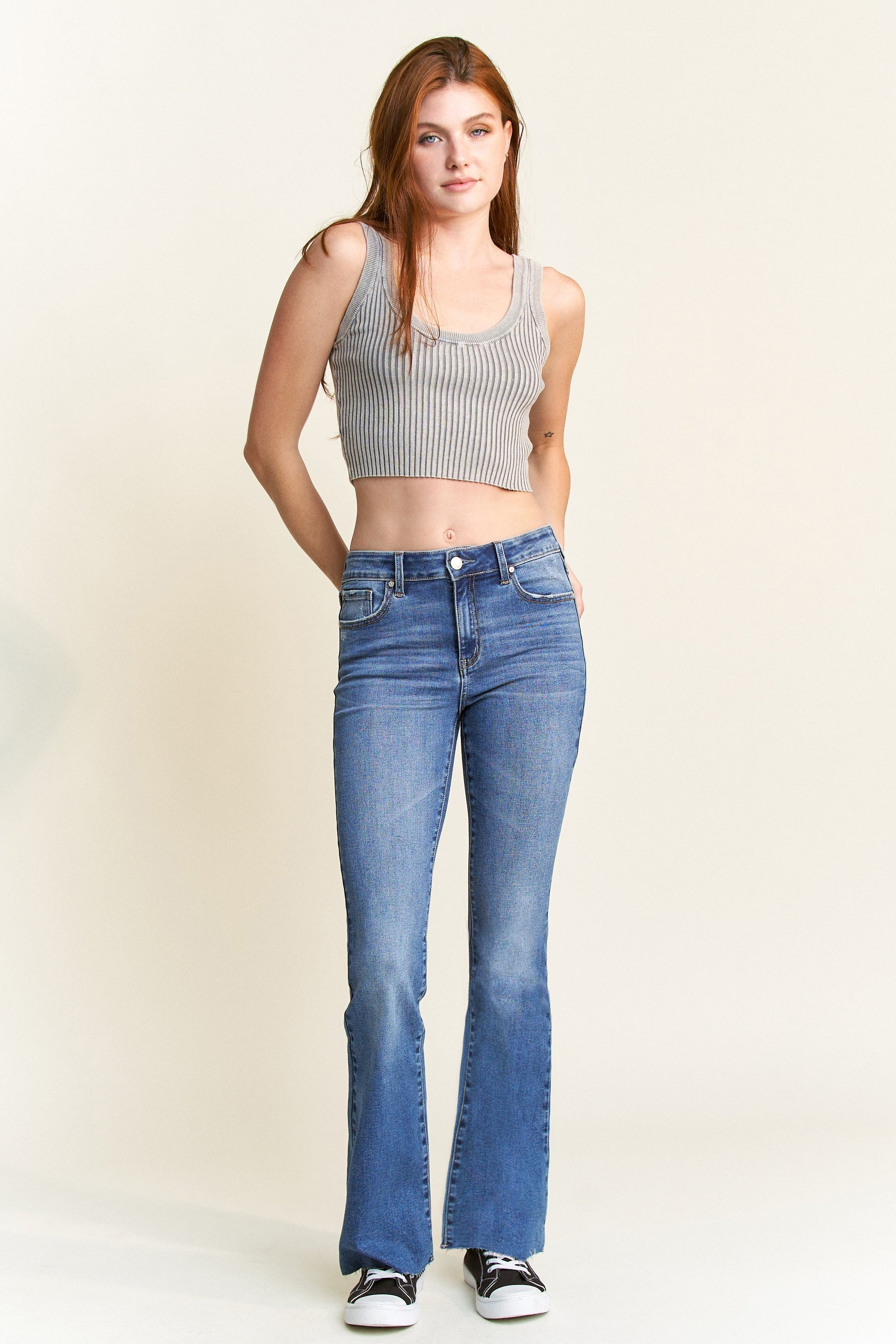 High Rise Classic Bootcut Jeans-0