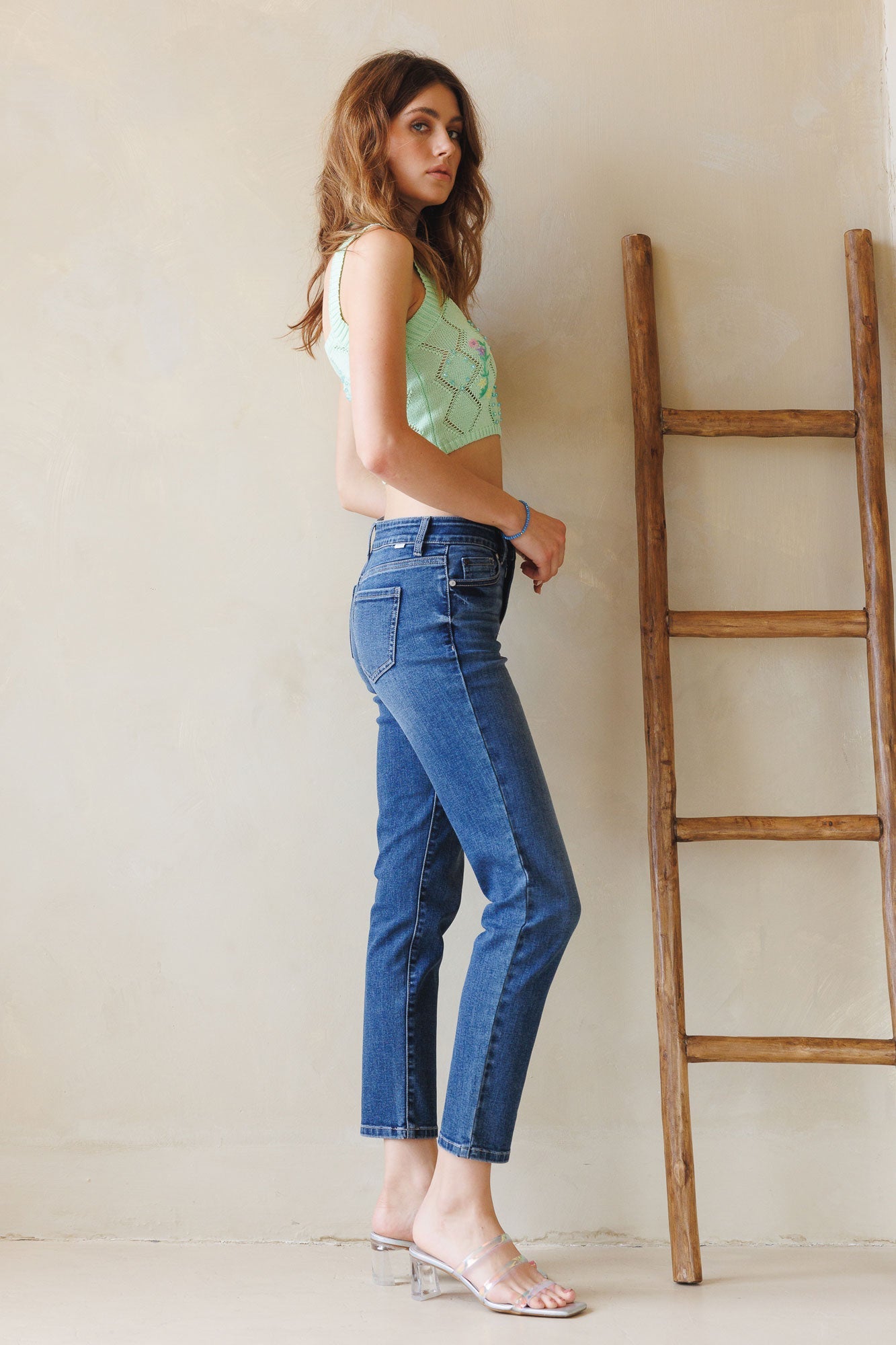 Mid Rise Relaxed Skinny Jeans-2