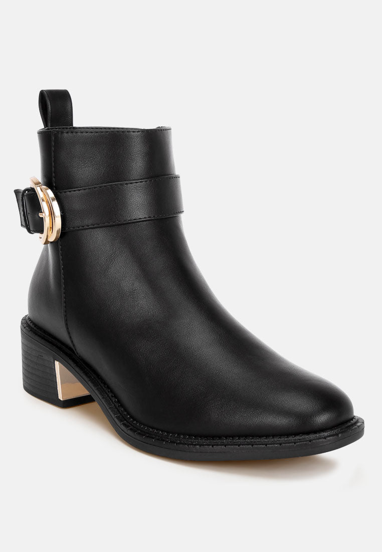 Winifred Harness Detail Block Heel Boots-2