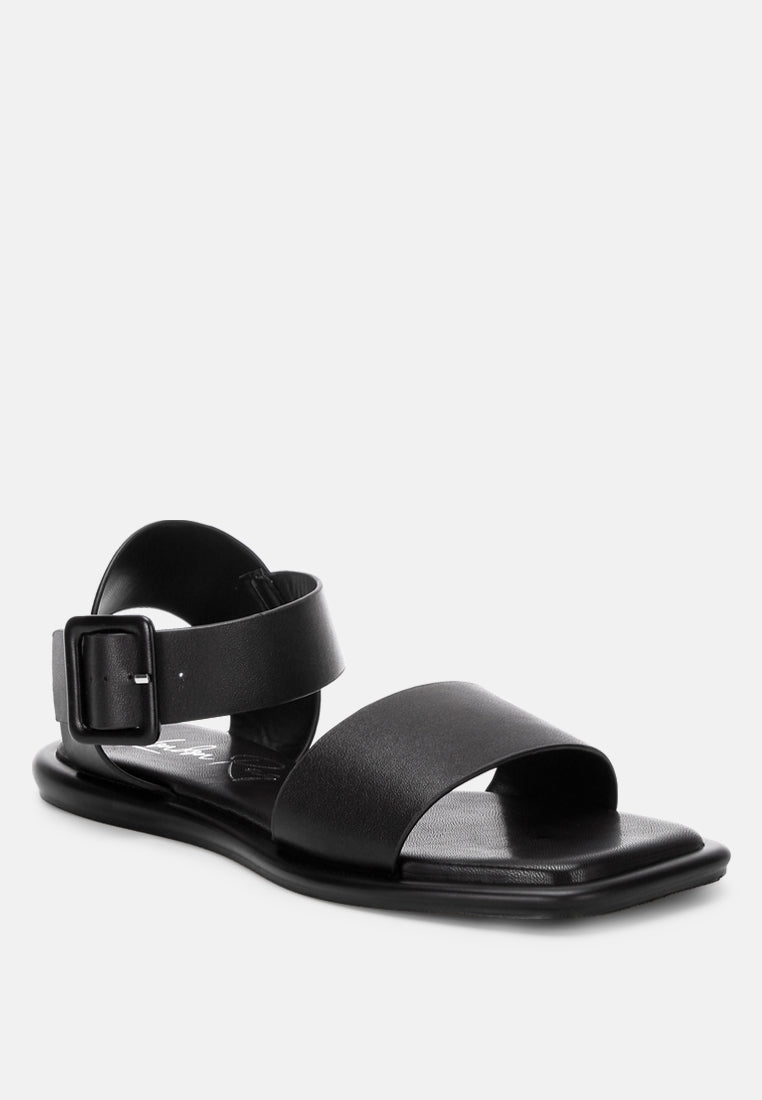 Chunky Buckle Strap Flats by Mode-1