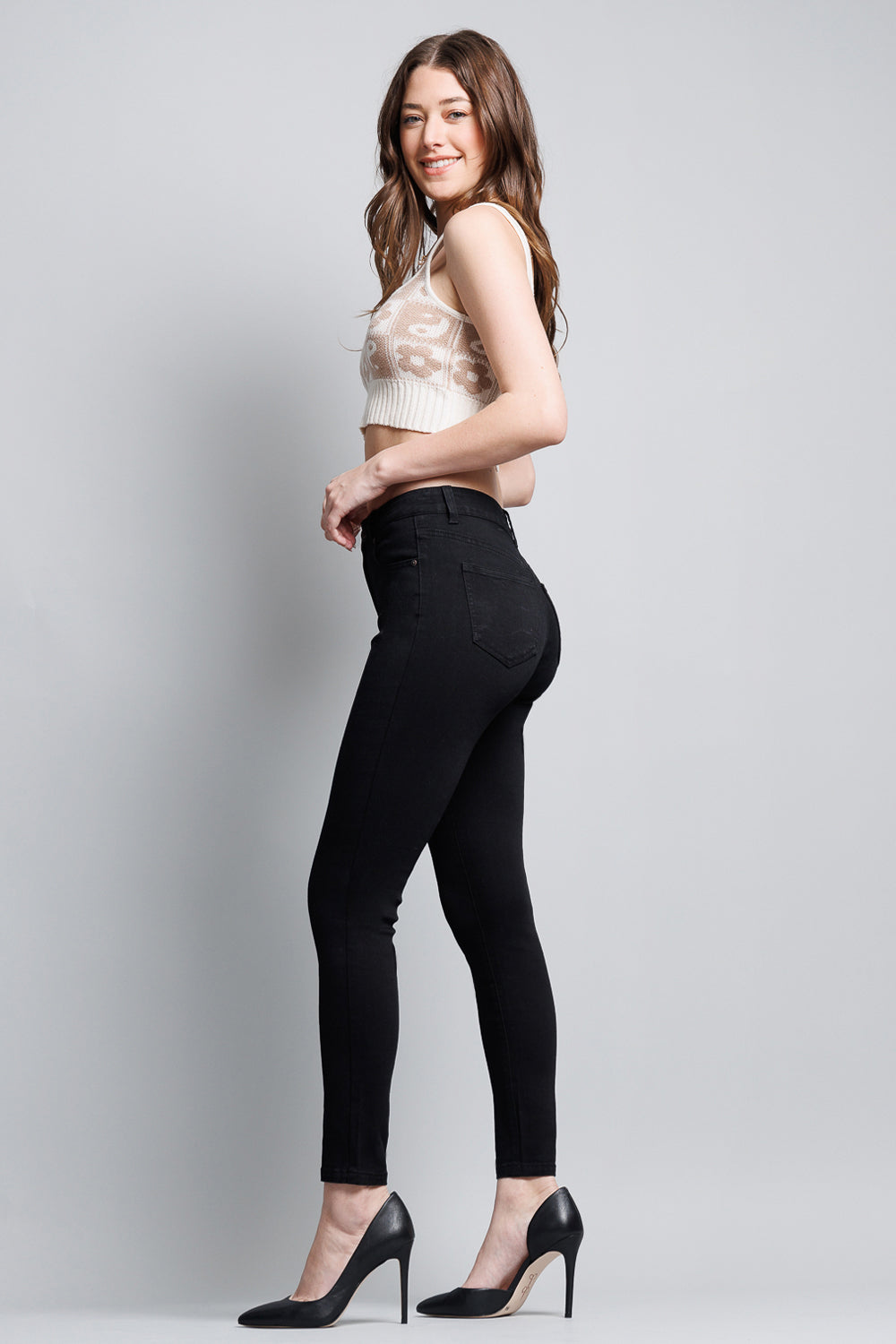 High Rise Ankle Skinny Jeans-3