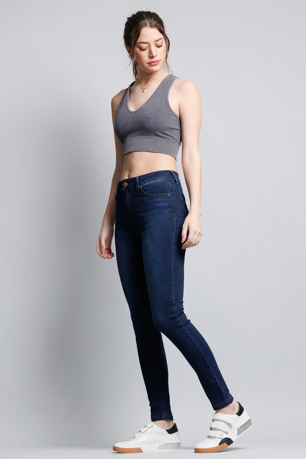 High Rise Classic Ankle Skinny Jeans-1