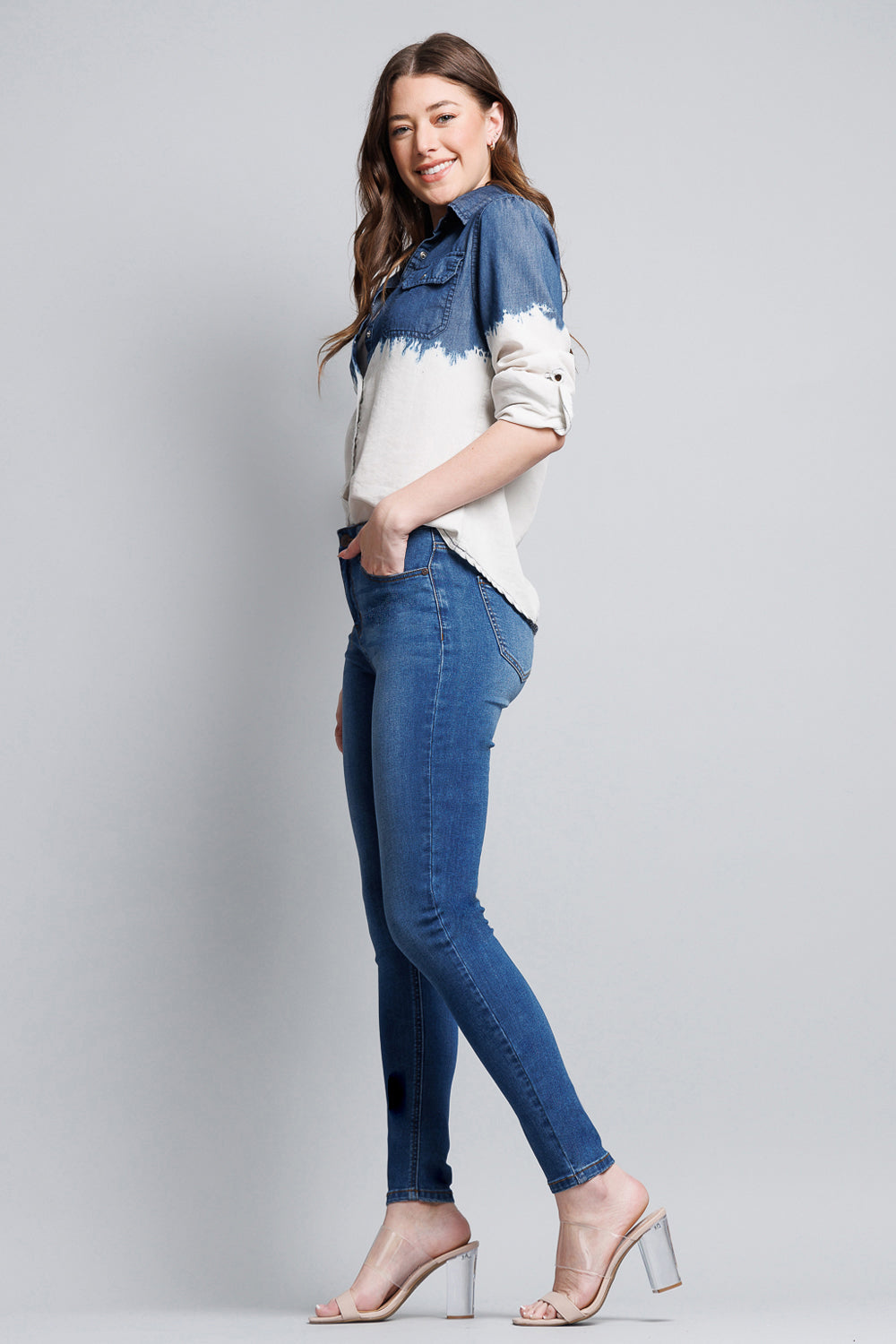 High Rise Classic Ankle Skinny Jeans-4