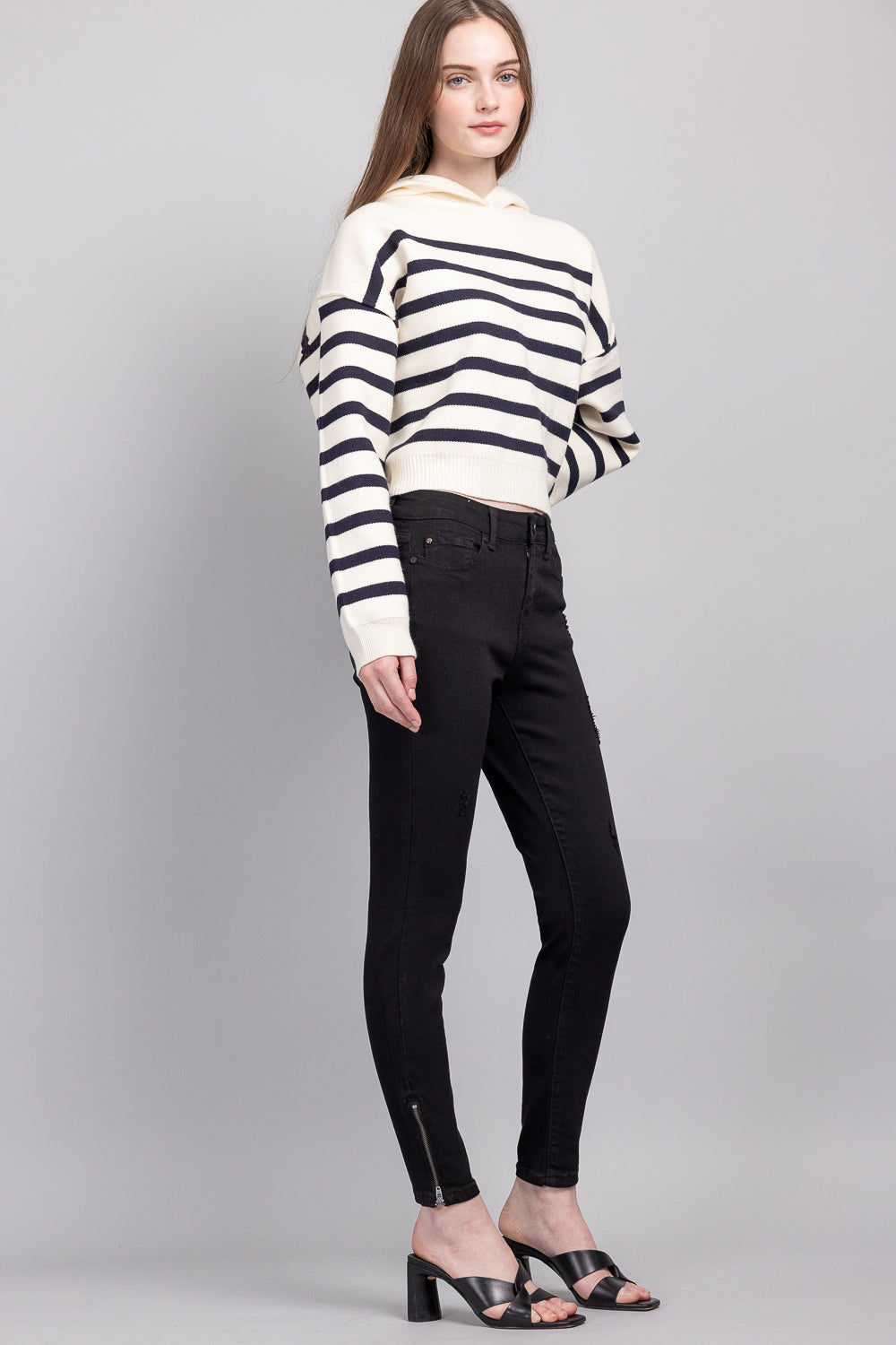 Mid Rise Ankle Skinny Jeans-1