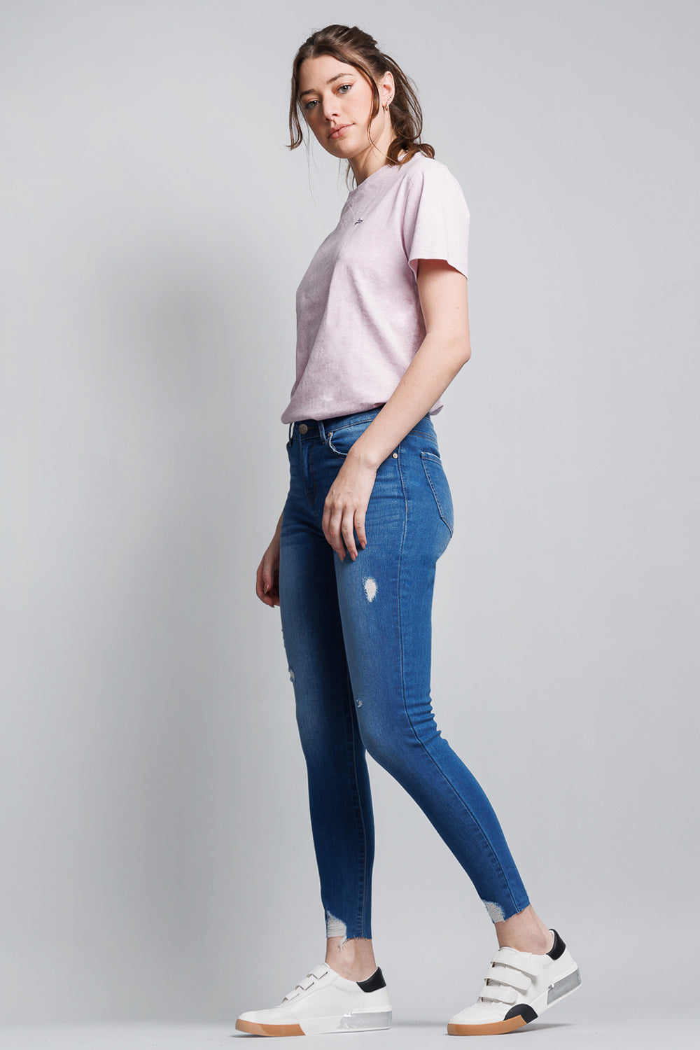 High Rise Ankle Skinny Jeans-3