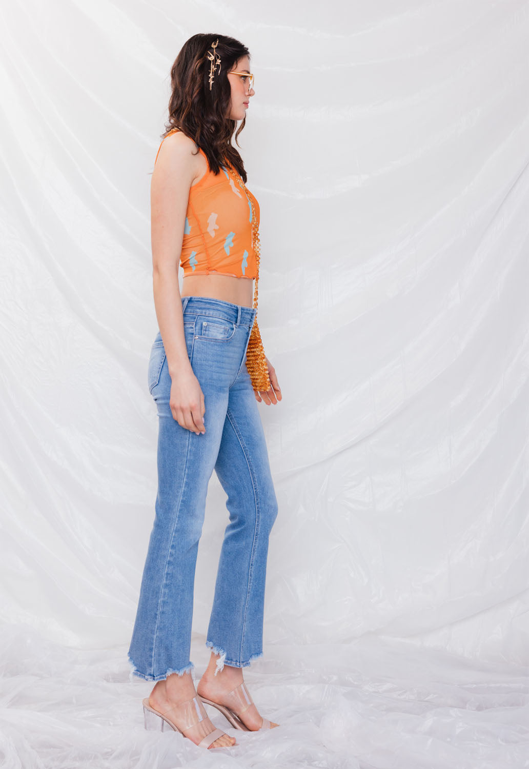 2 Button Mini Bootcut Jeans-4