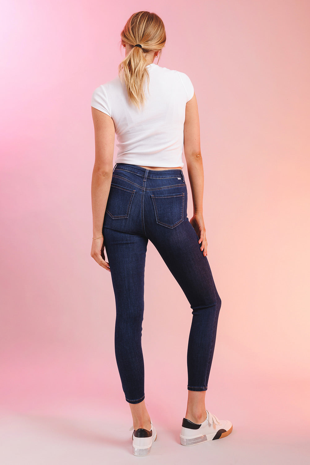 Classic High Waist Skinny Jeans-2