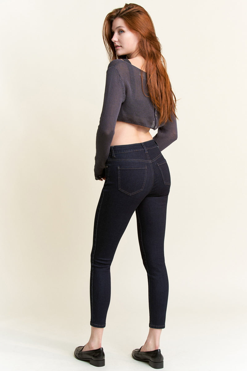 High Rise Classic Ankle Skinny Jeans-3