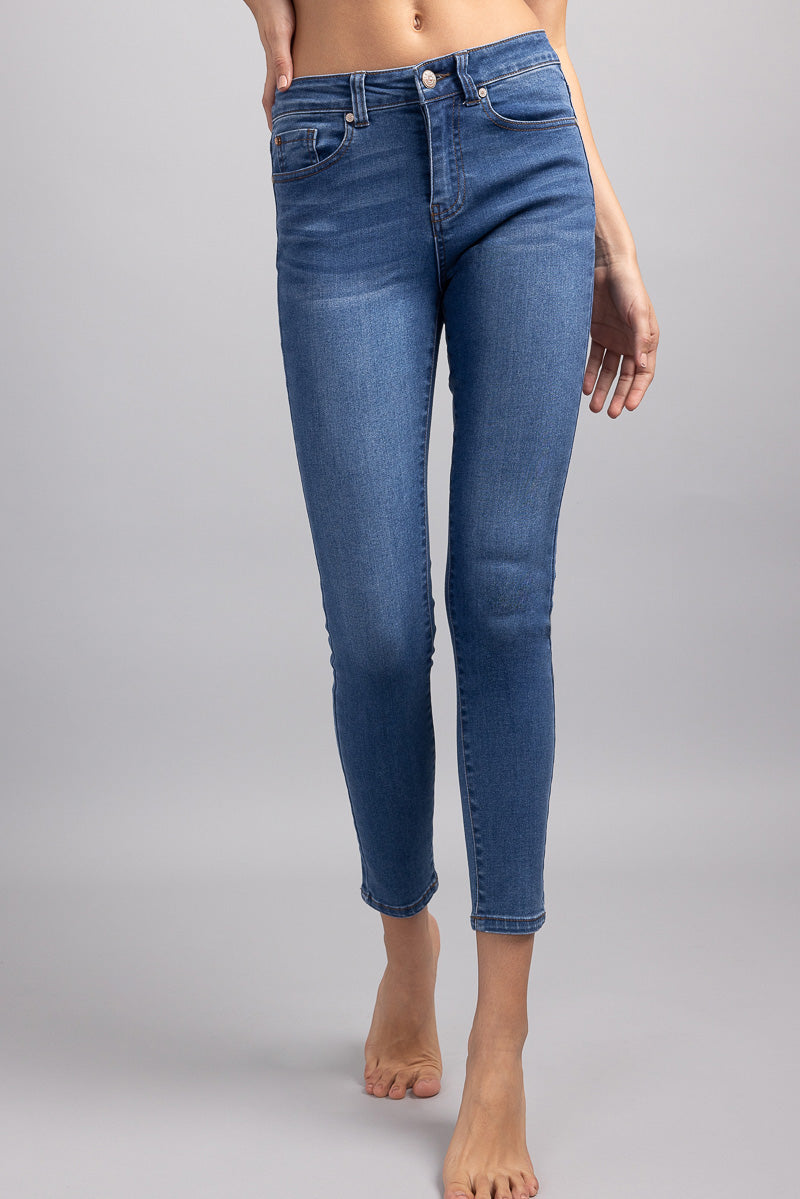 Mid Rise Ankle Skinny Jeans-3