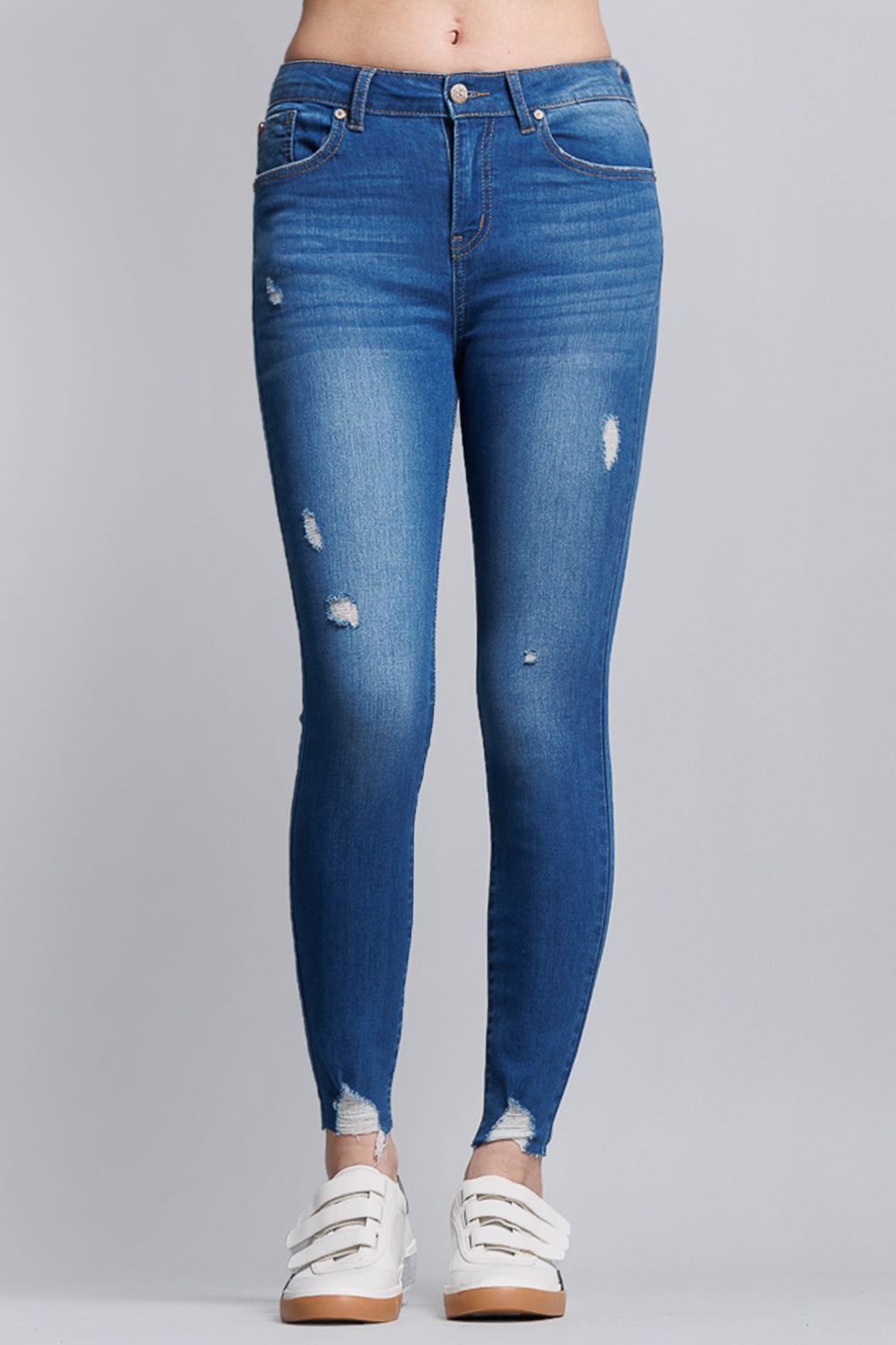 High Rise Ankle Skinny Jeans-4
