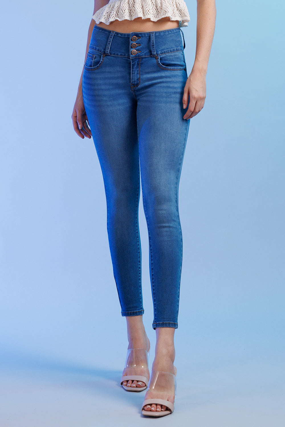 Push Up Ankle Skinny Jeans-1
