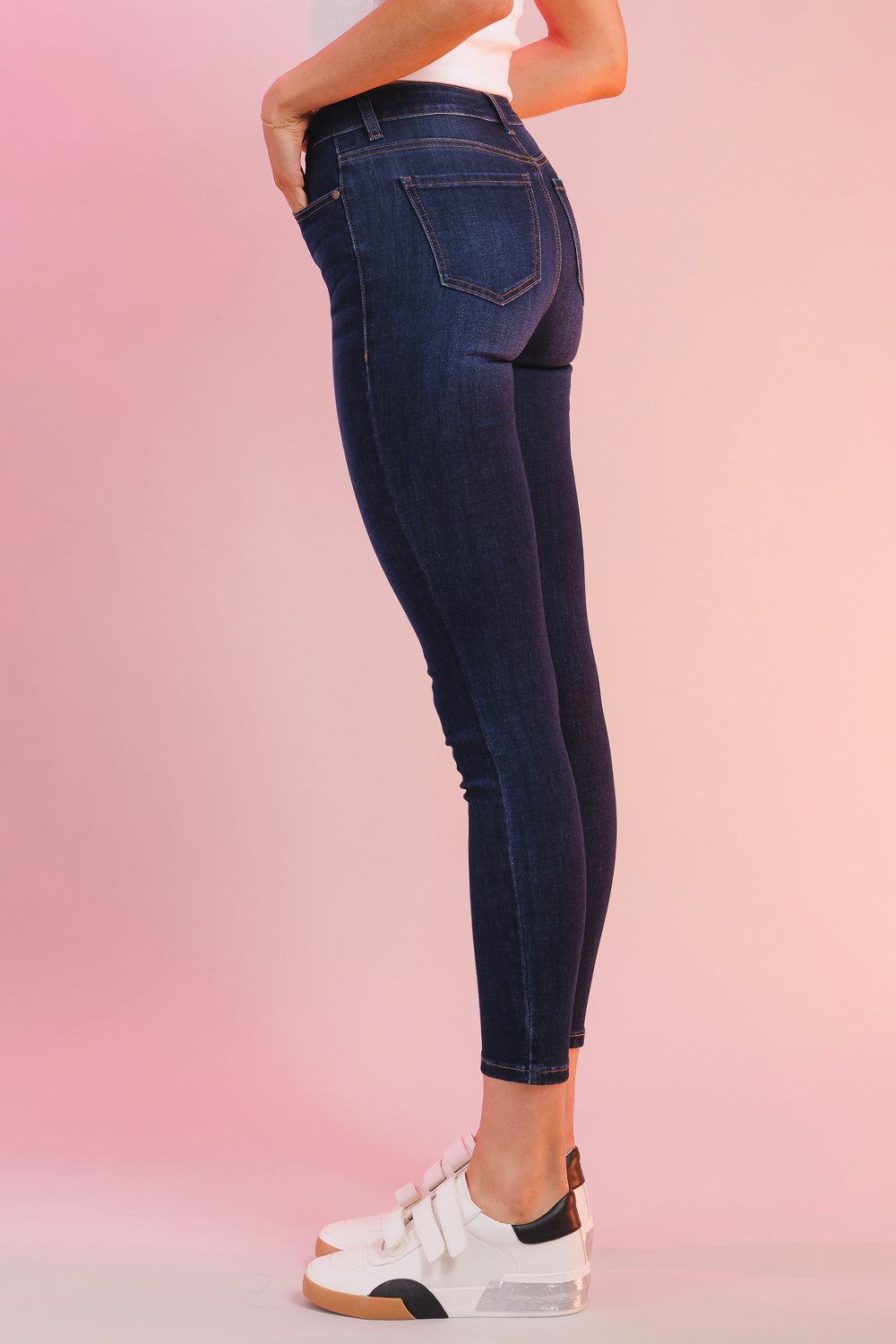 Classic High Waist Skinny Jeans-4